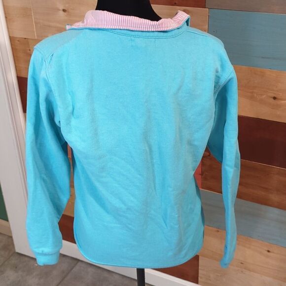 SMALL TEAL pullover sweatshirt - Picture 5 of 6